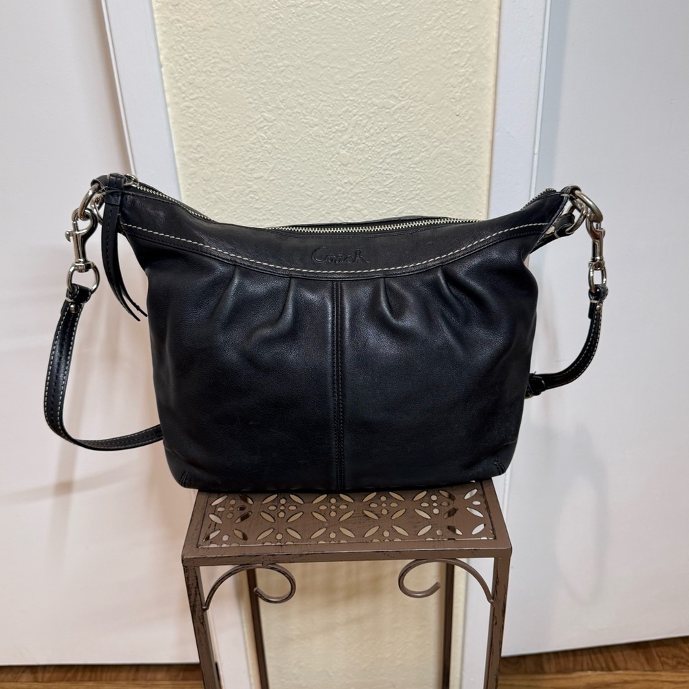 Black Leather Shoulder Bag